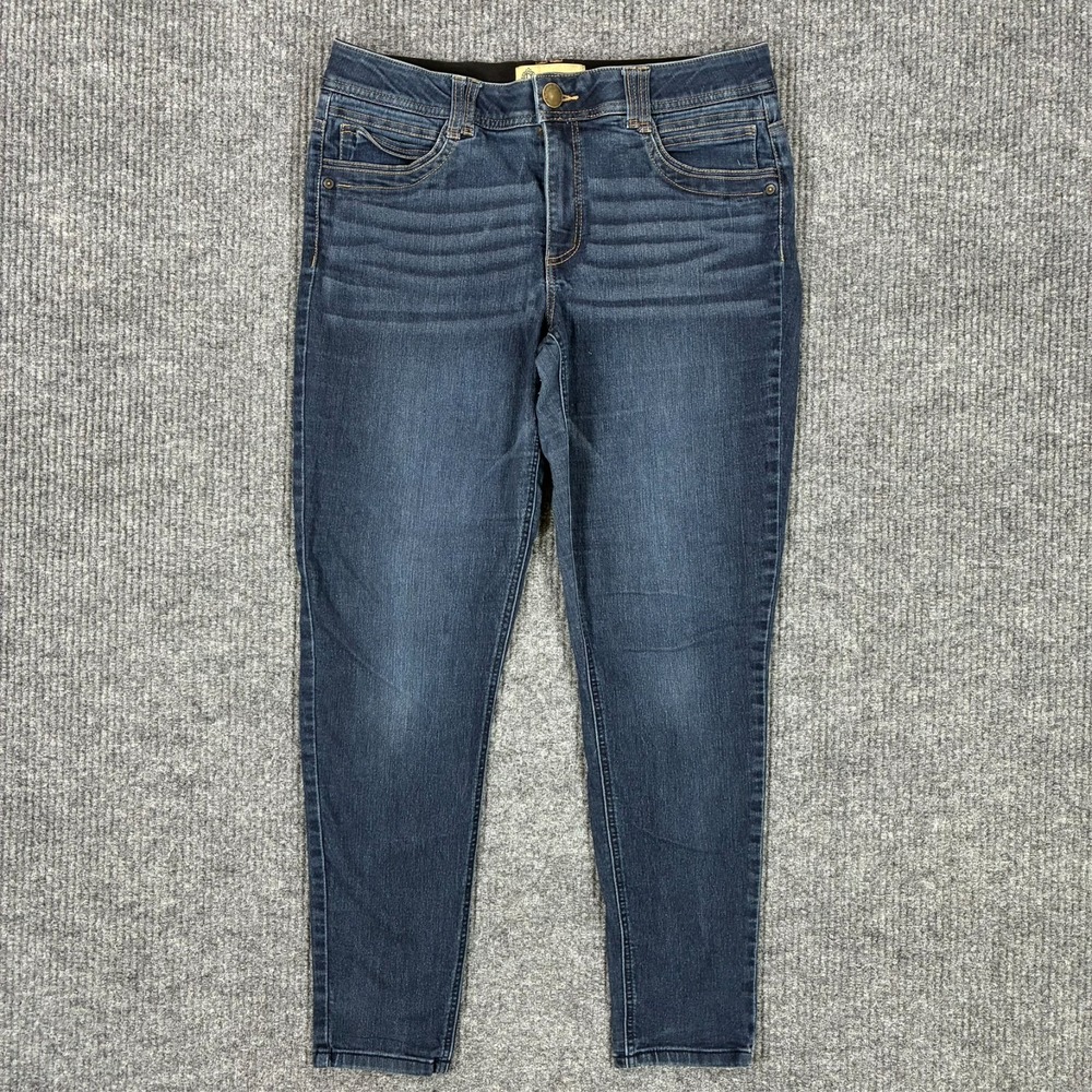 Democracy Ab Technology‎ Womens Skinny Jeans Size 12 Blue Denim Stretch Mid Rise